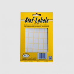 STEF ΕΤΙΚΕΤΤΕΣ ΑΥΤΟΚΟΛΛΗΤΕΣ 017x020mm 35/Φ. ΛΕΥΚΕΣ 40Φ. STEF ΕΤΙΚΕΤΤΕΣ ΑΥΤΟΚΟΛΛΗΤΕΣ 017x020mm 35/Φ. ΛΕΥΚΕΣ 40Φ.